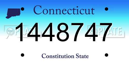 1448747 Connecticut License Plate
