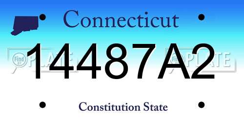 14487A2 Connecticut License Plate