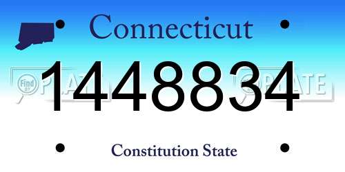 1448834 Connecticut License Plate