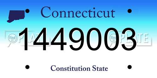 1449003 Connecticut License Plate