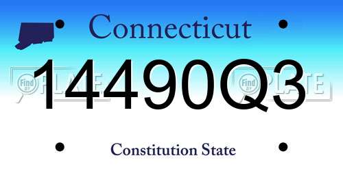 14490Q3 Connecticut License Plate