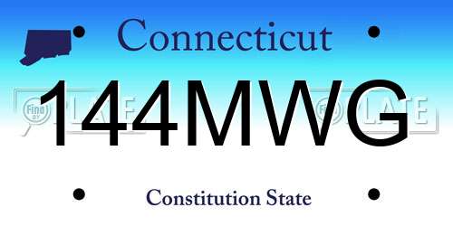 144MWG Connecticut License Plate