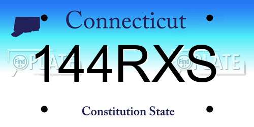 144RXS Connecticut License Plate
