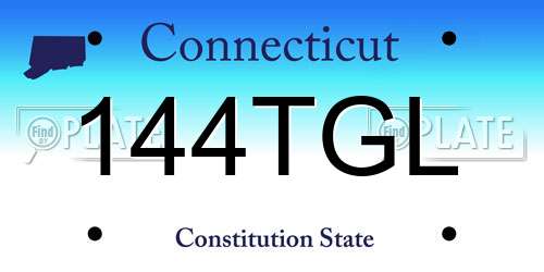 144TGL Connecticut License Plate