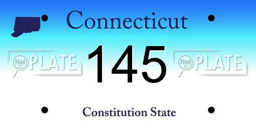 145 Connecticut License Plate