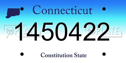 1450422 Connecticut License Plate
