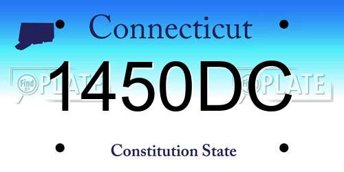 1450DC Connecticut License Plate