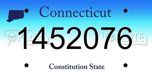 1452076 Connecticut License Plate