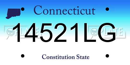 14521LG Connecticut License Plate