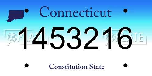 1453216 Connecticut License Plate