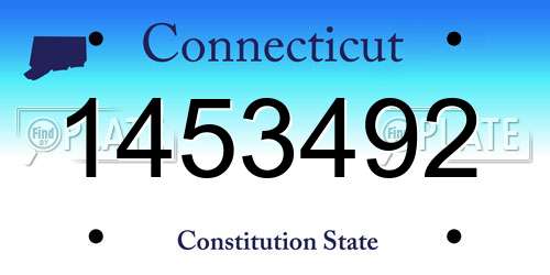 1453492 Connecticut License Plate