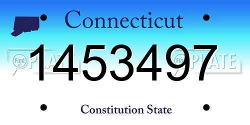 1453497 Connecticut License Plate