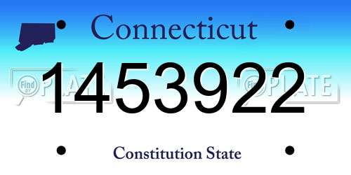 1453922 Connecticut License Plate