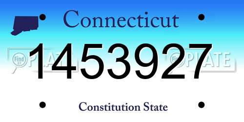 1453927 Connecticut License Plate