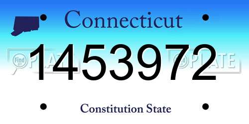 1453972 Connecticut License Plate