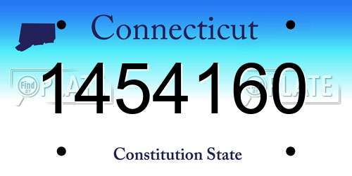 1454160 Connecticut License Plate