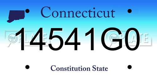 14541G0 Connecticut License Plate
