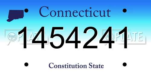 1454241 Connecticut License Plate