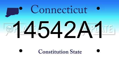 14542A1 Connecticut License Plate