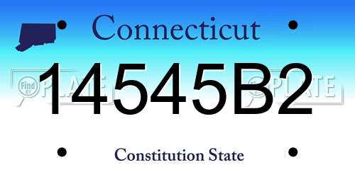 14545B2 Connecticut License Plate