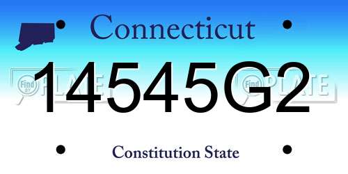 14545G2 Connecticut License Plate