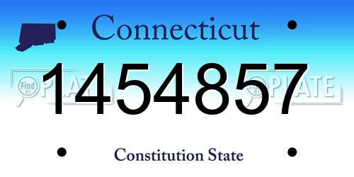 1454857 Connecticut License Plate