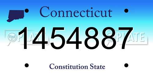 1454887 Connecticut License Plate