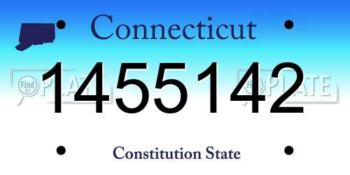 1455142 Connecticut License Plate