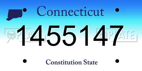 1455147 Connecticut License Plate