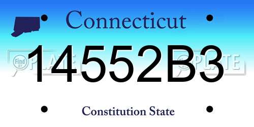 14552B3 Connecticut License Plate