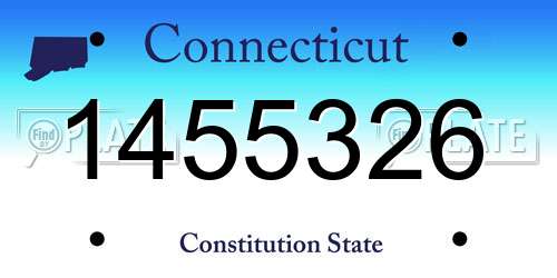 1455326 Connecticut License Plate