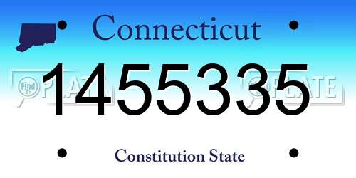 1455335 Connecticut License Plate
