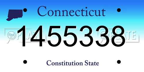 1455338 Connecticut License Plate