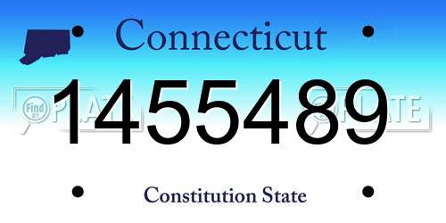 1455489 Connecticut License Plate