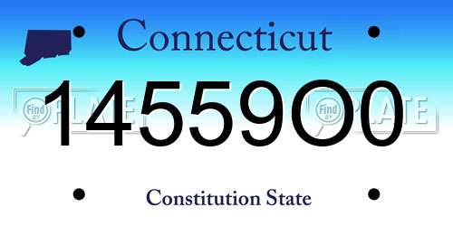 14559O0 Connecticut License Plate