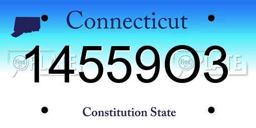 14559O3 Connecticut License Plate