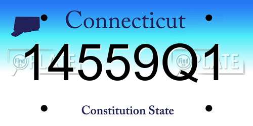 14559Q1 Connecticut License Plate