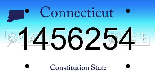 1456254 Connecticut License Plate