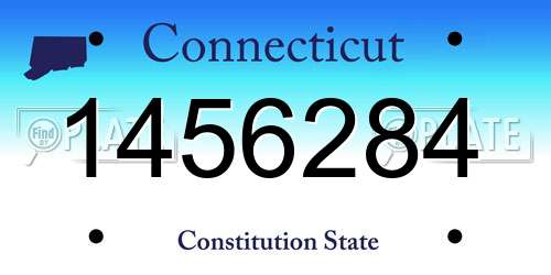 1456284 Connecticut License Plate