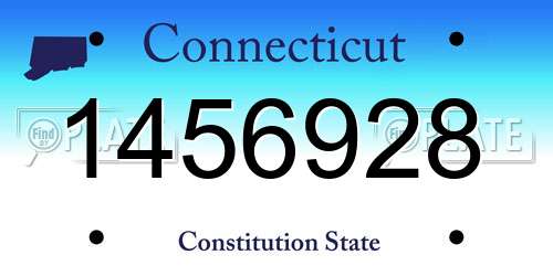 1456928 Connecticut License Plate