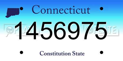 1456975 Connecticut License Plate