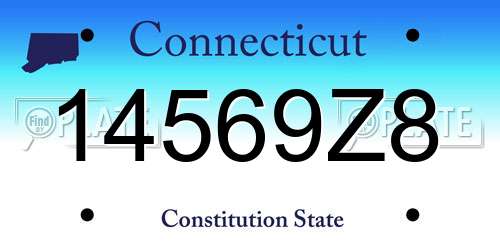 14569Z8 Connecticut License Plate