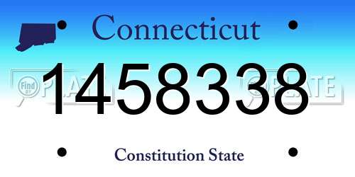 1458338 Connecticut License Plate