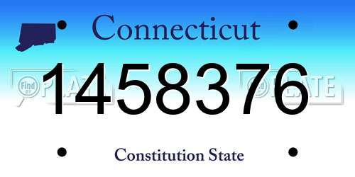 1458376 Connecticut License Plate