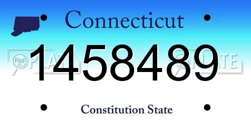 1458489 Connecticut License Plate