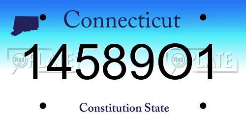 14589O1 Connecticut License Plate