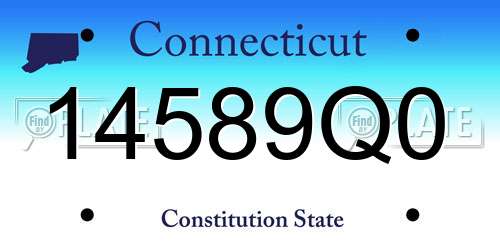 14589Q0 Connecticut License Plate