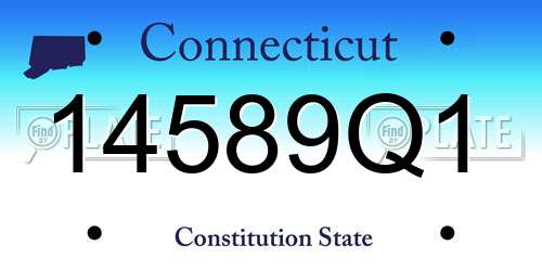 14589Q1 Connecticut License Plate