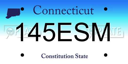 145ESM Connecticut License Plate