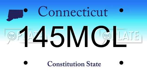 145MCL Connecticut License Plate